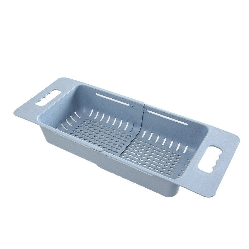 Adjustable Dish Drainer Sink Drain Basket Washing Vegetable