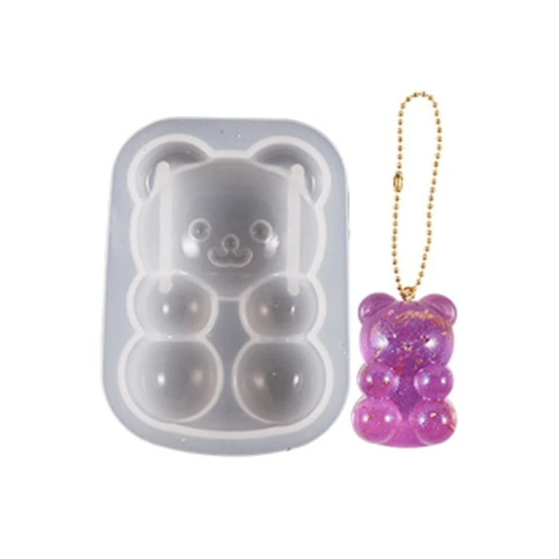 E0bf Diy Semi Three-Dimensional Bear Silicone Mold Epoxy