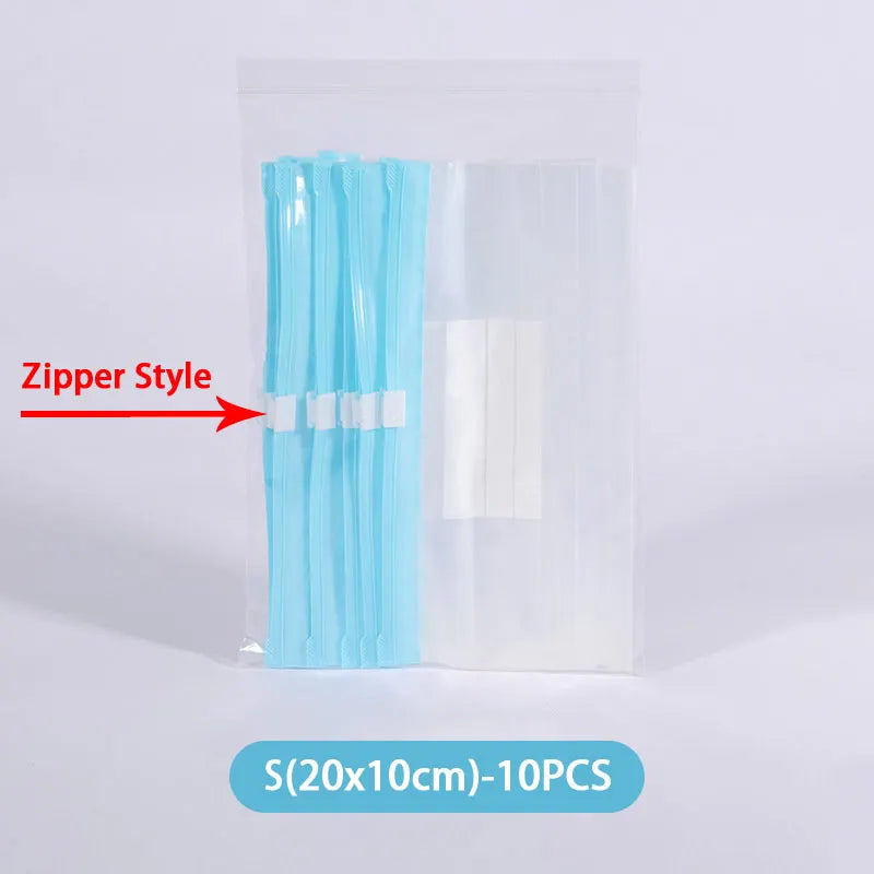 Reusable Zipper Bag Stand Up Zip Shut Plastic