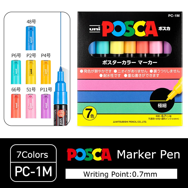 Uni Posca Full Marker Pen Storage Bag Pc-1m