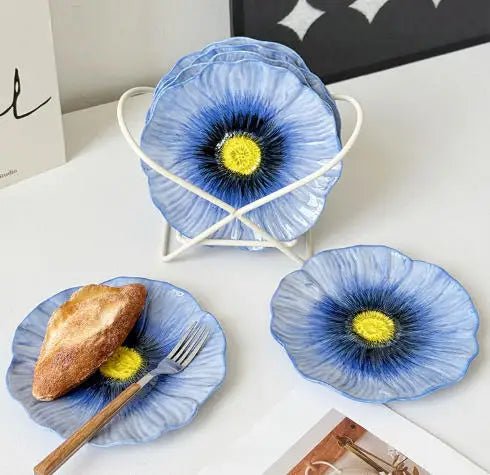 6-Inch Flower Small Dish Ceramic Small Dish Irregular