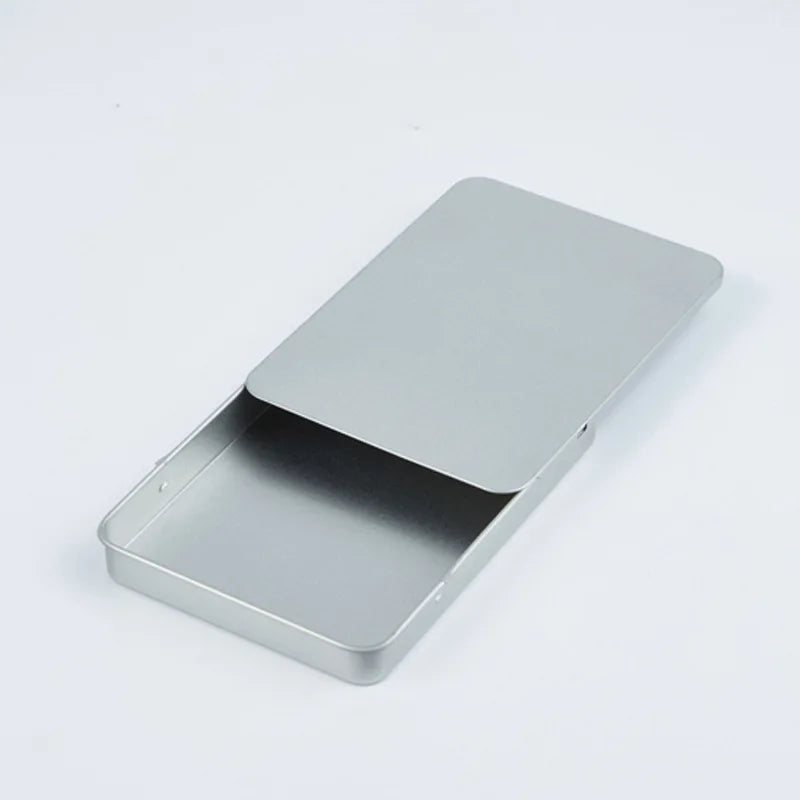 11cm Metal Rectangular Empty Tin Box Bins Jar