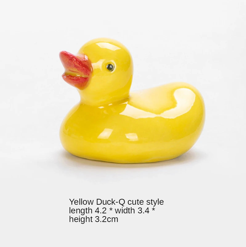 1-5pcs Funny Duck Ceramic Crafts Chopstick Shelf Resturant