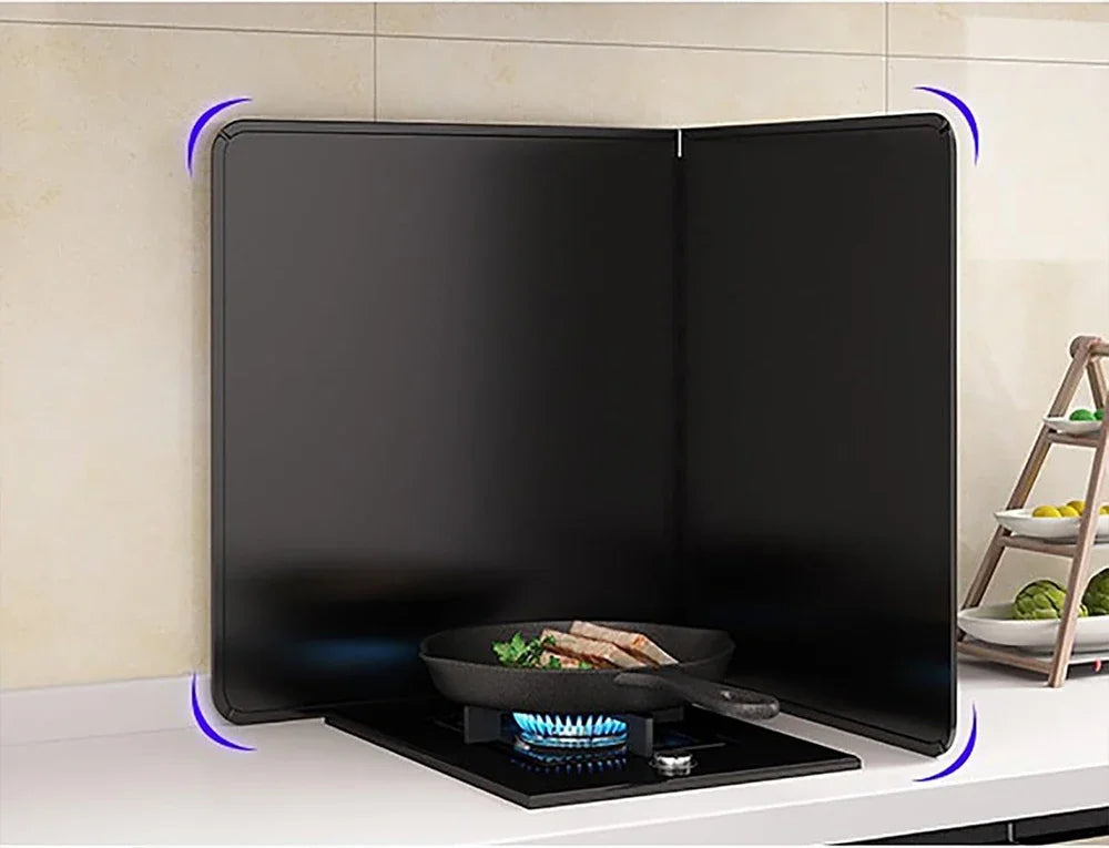 Sided Grease Splatter Guard Stove Frying Pan Foldable
