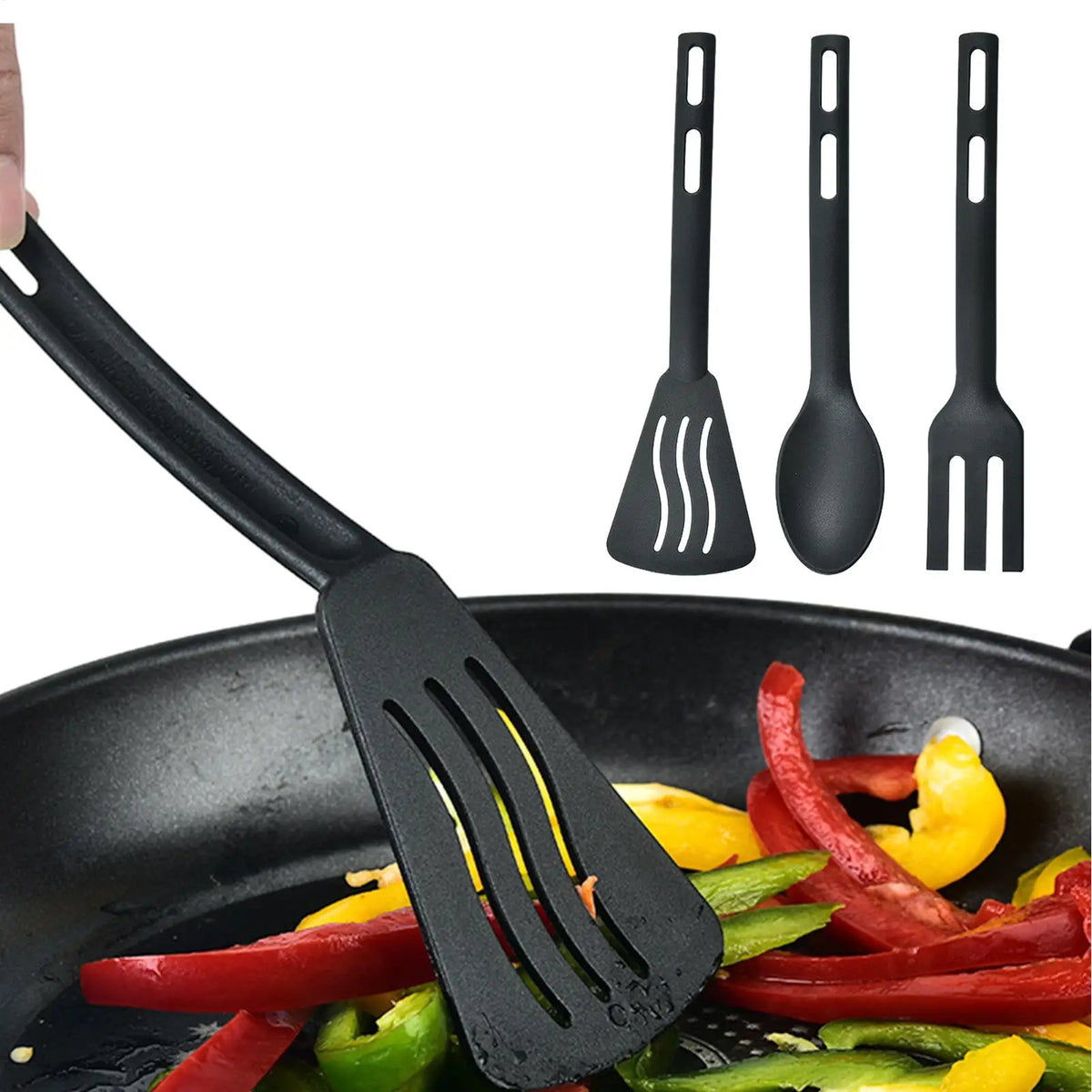 Nylon Cooking Sturdy Cutlery Kit Non-Stick Spatulas Comfortable