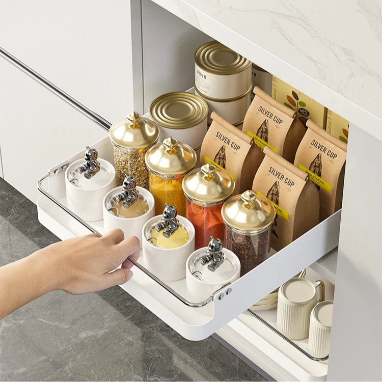 Pull Out Organizer Slide Rails Drawer Type Storage