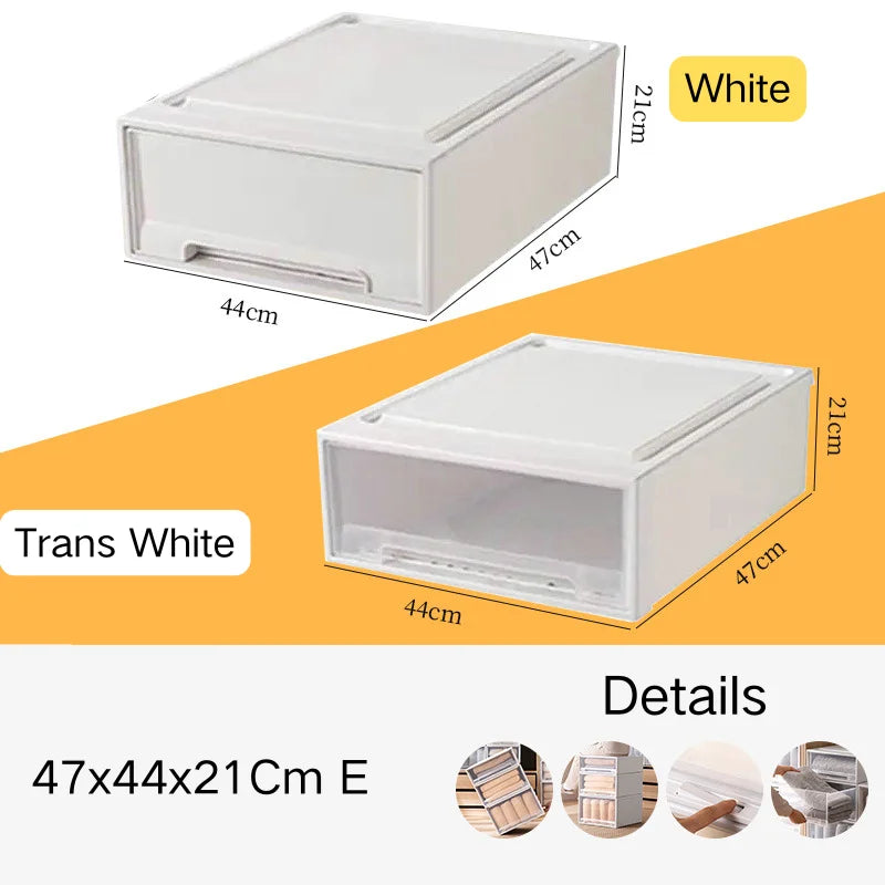 Stacking Storage Drawer Boxes Large Capacity Wardrobe Drawer