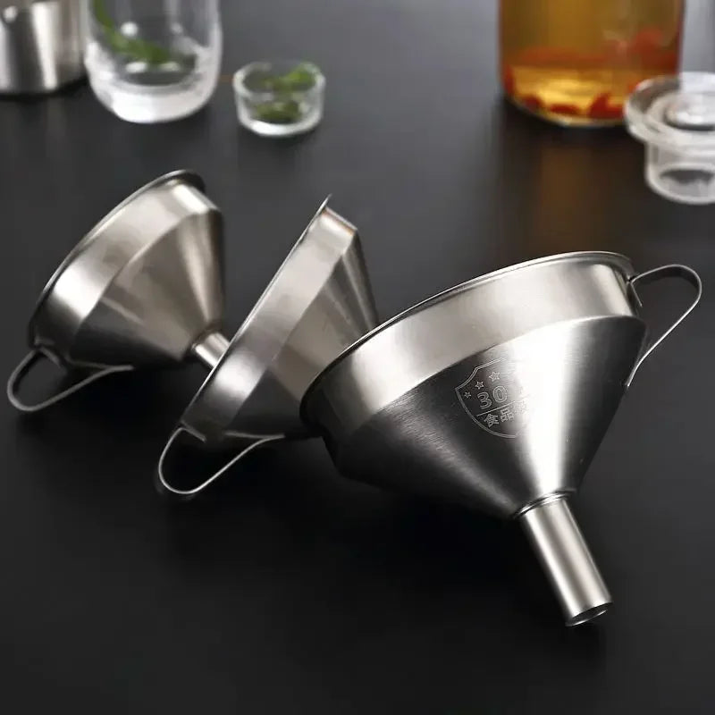 304 Stainless Steel Funnel Metal Wide Mouth Funnel