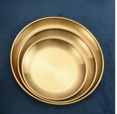 Stainless Steel Metal Dining Disc Round Bone Spitting