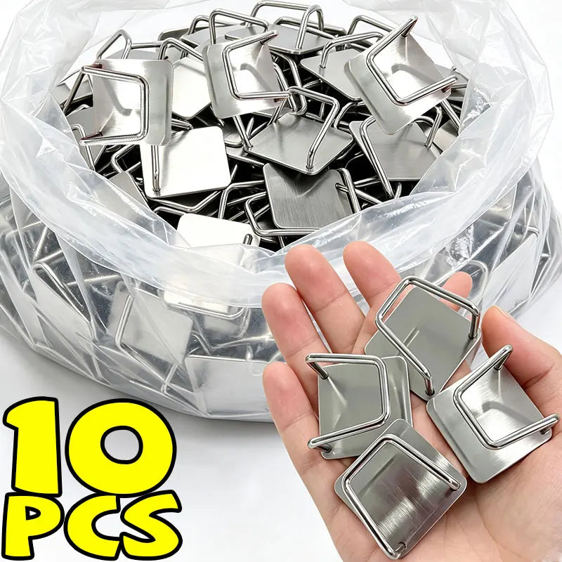1/10pcs Sink Sponges Holder Stainless Steel Self Adhesive