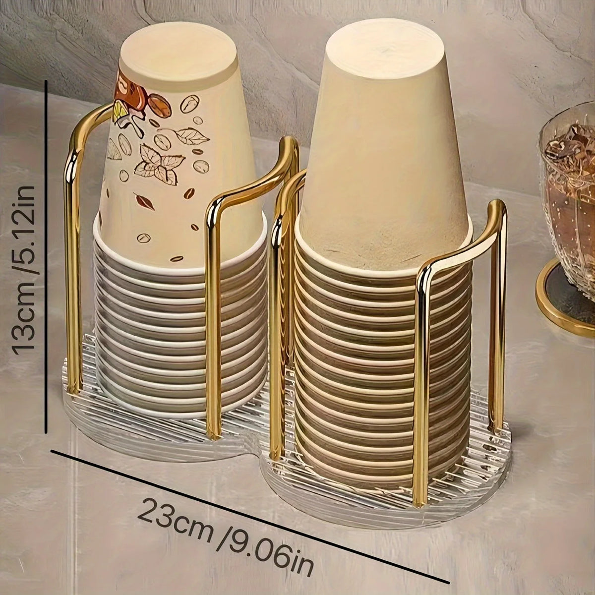 Disposable Cup Storage Holder Luxury Cup Dispenser Rack
