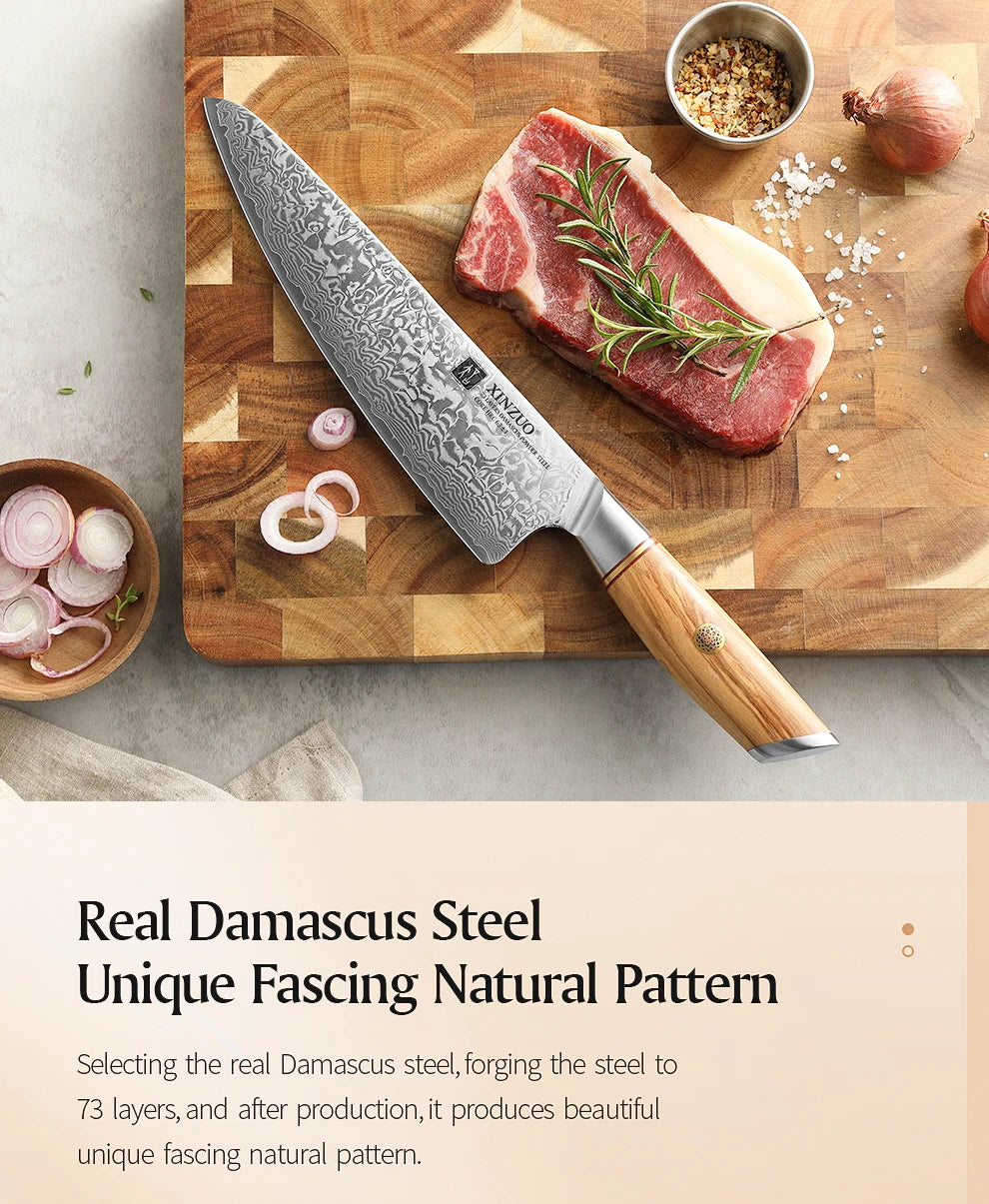 Xinzuo Chef Knife 73 Layers Damascus Steel Knives