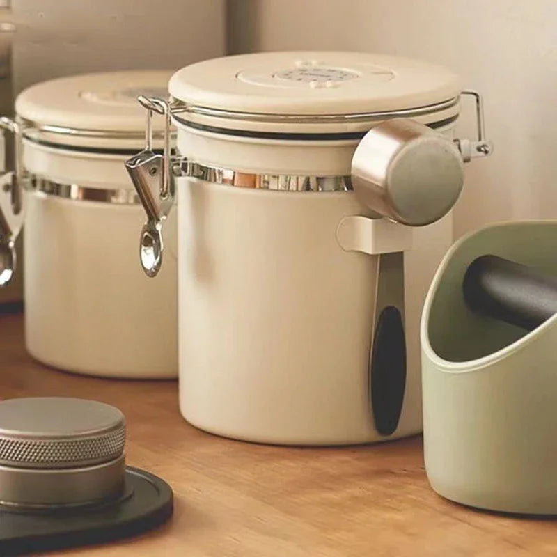 Large Capacity Coffee Beans Vacuum Storage Container Stainless