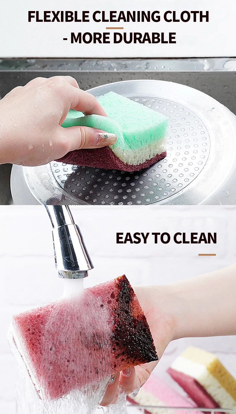 High Density Sponge Cleaning Cloth Dishwashing Cloth Non