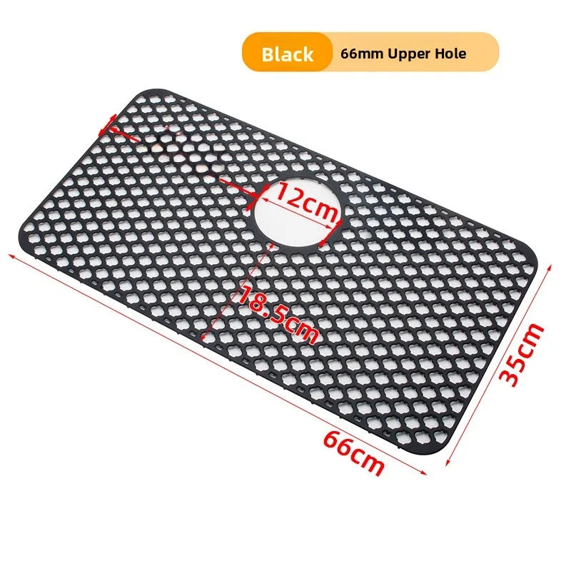 Sink Silicone Mat Anti-Scratch Honeycomb Pad Dishwashing Basin