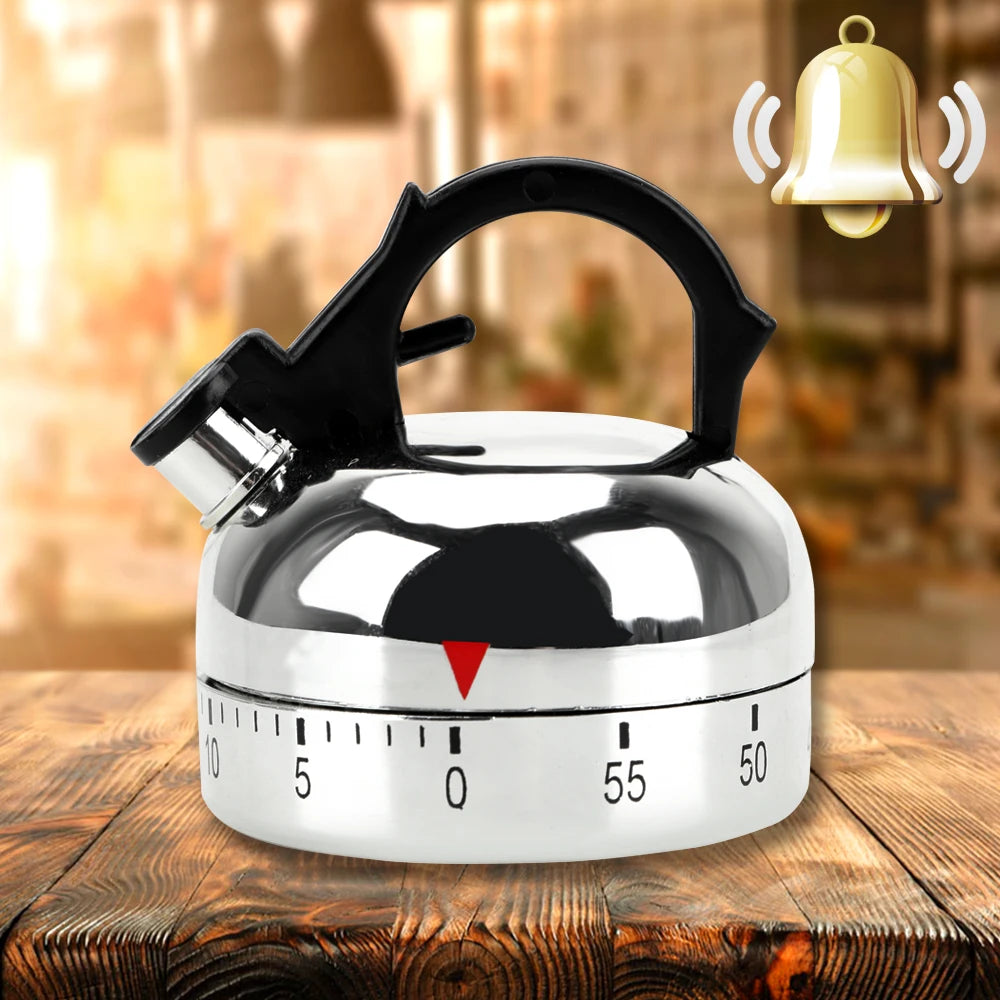 60 Minutes Timer Kettle Shape Mechanical Timer Countdown