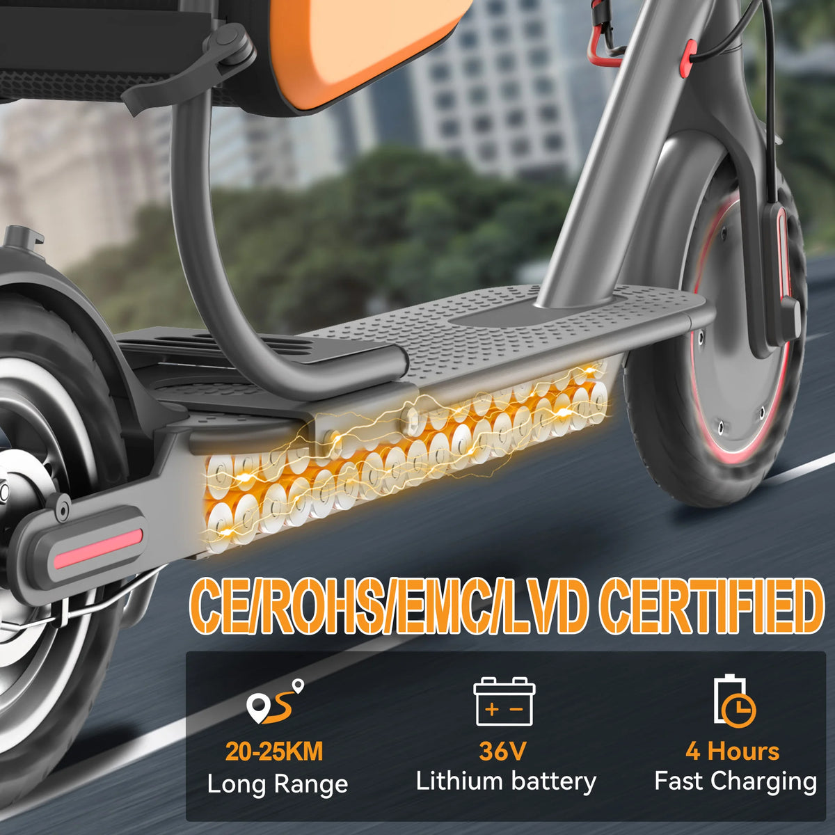 Dual Brake Electric Scooter Seat Storage Bag 350w