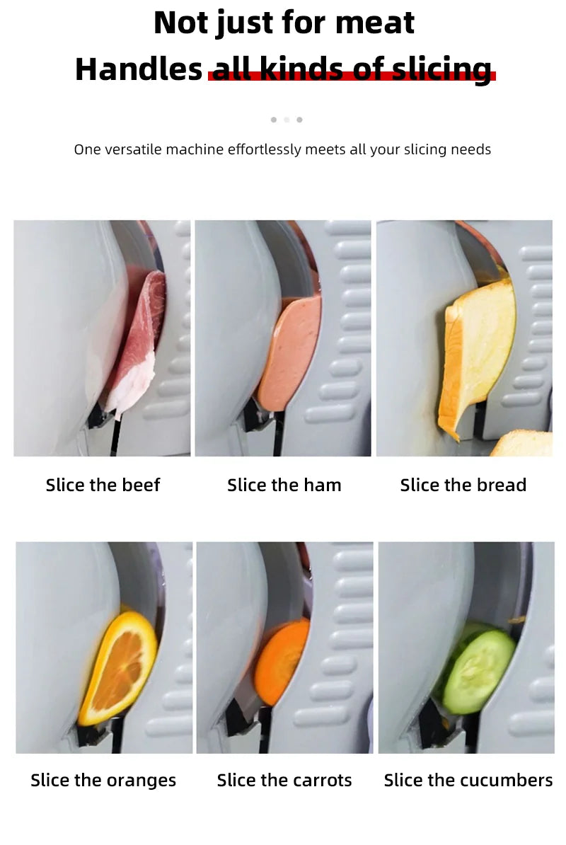 Divedeer Electric Deli Meat Slicer Sus 420 Stainless