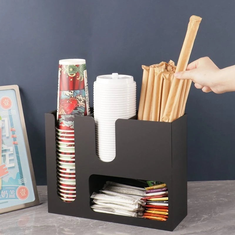 Creative Coffee Shop Bar Paper Cup Straw Storage