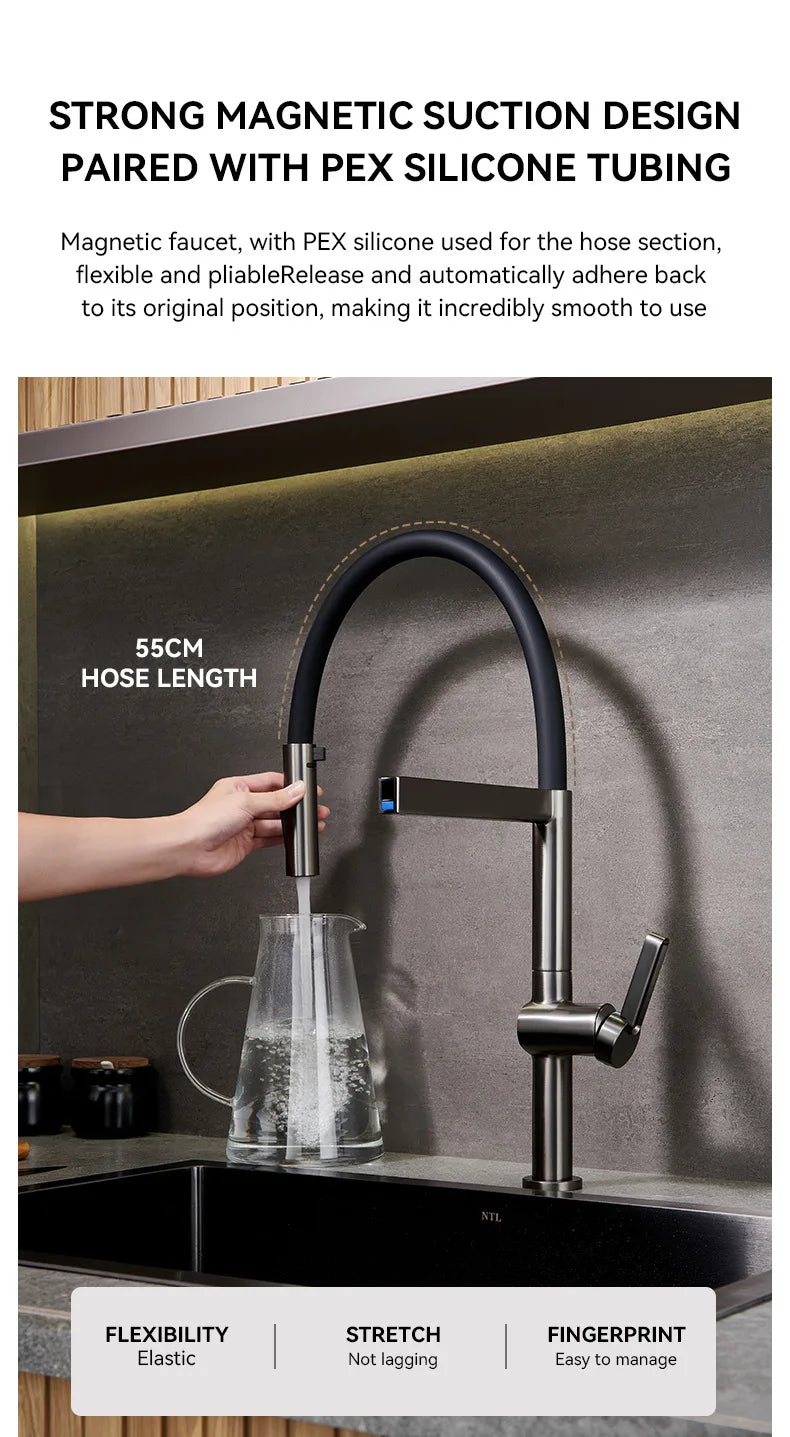 Gray Faucet Sink Faucets Brass Pull Down Sprayer
