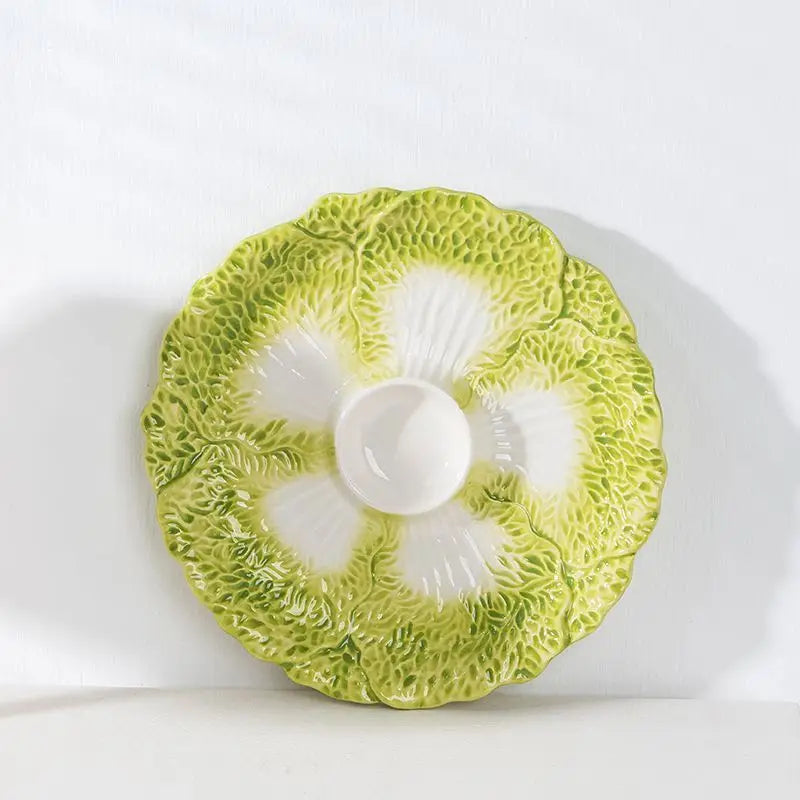 Dumpling Plate Vinegar Dish Ceramic Vegetable Plate Butterfly