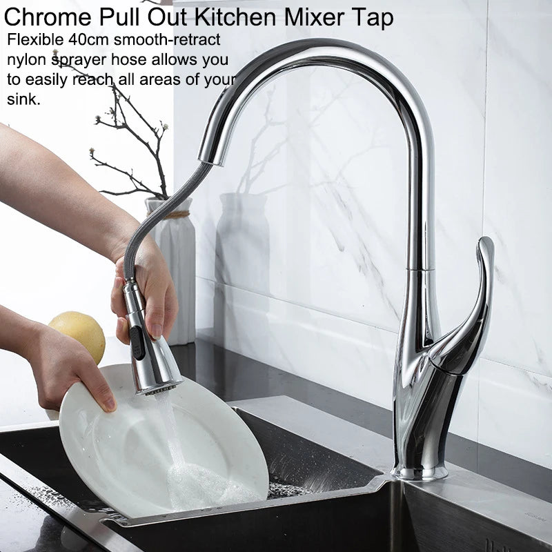 Brass Touch On Fauct Pull Down Cold Sink