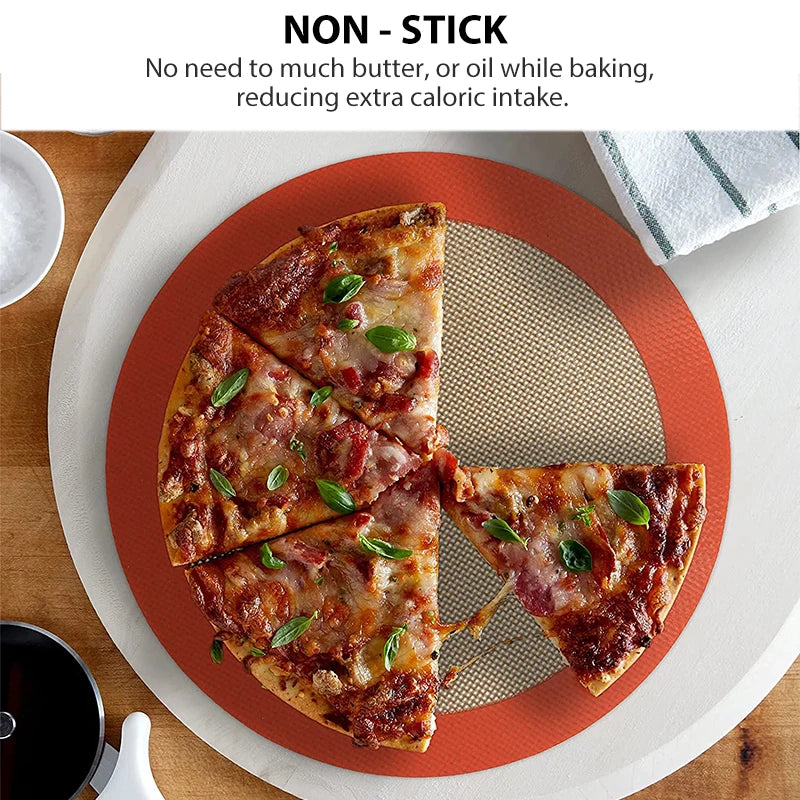 8/9/10inch Round Silicone Baking Mat Non-Stick Reusable Sheet