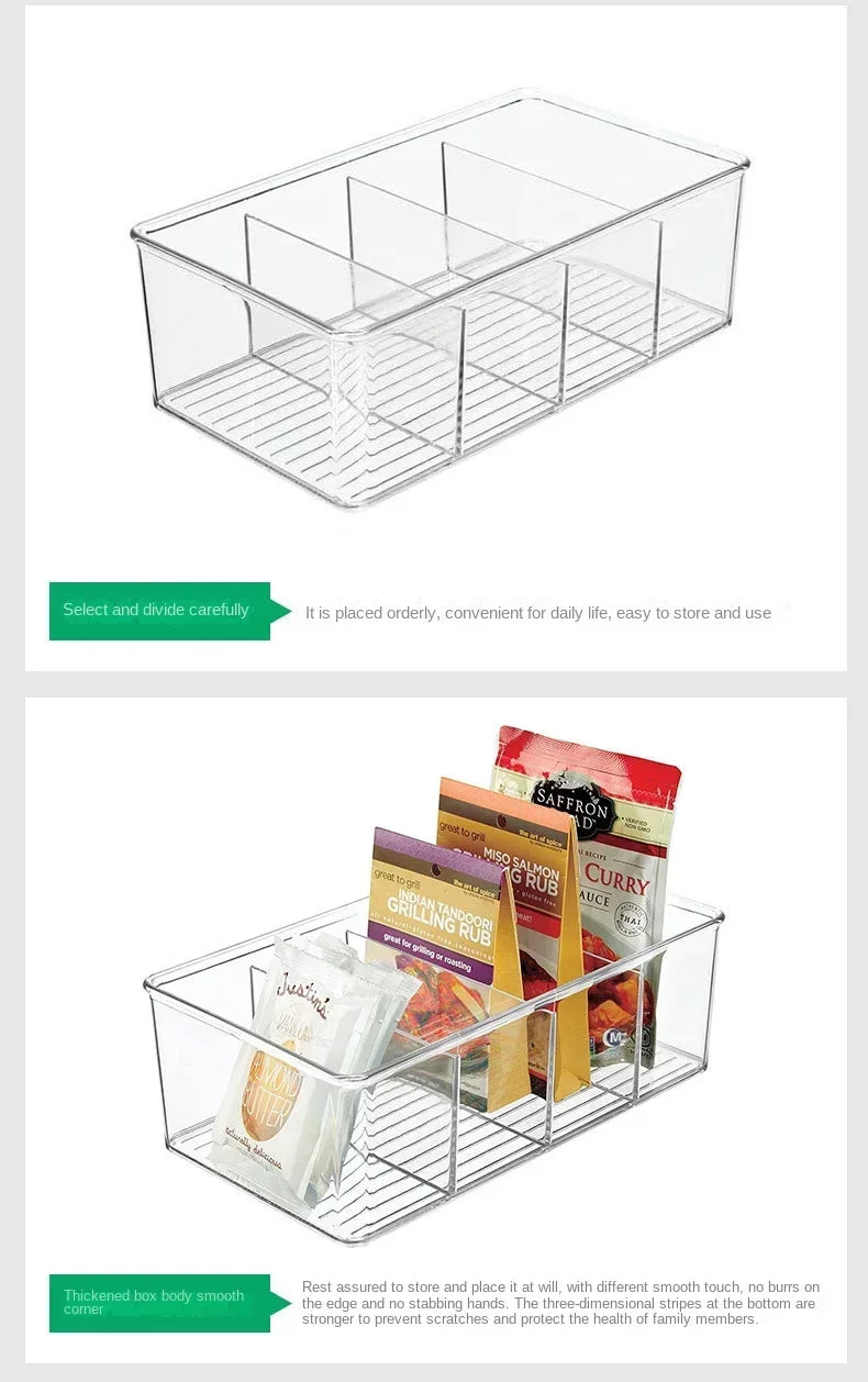 Refrigerator Organizer Bin Clear Plastic Food Storage Organizer