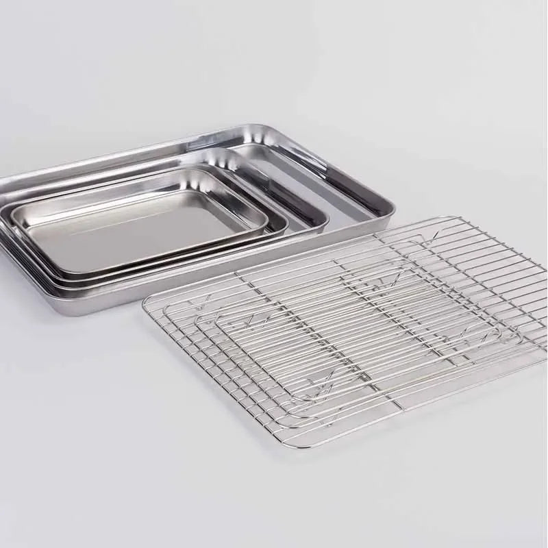 Baking Tray Removable Cooling Rack Stainless Steel Baking
