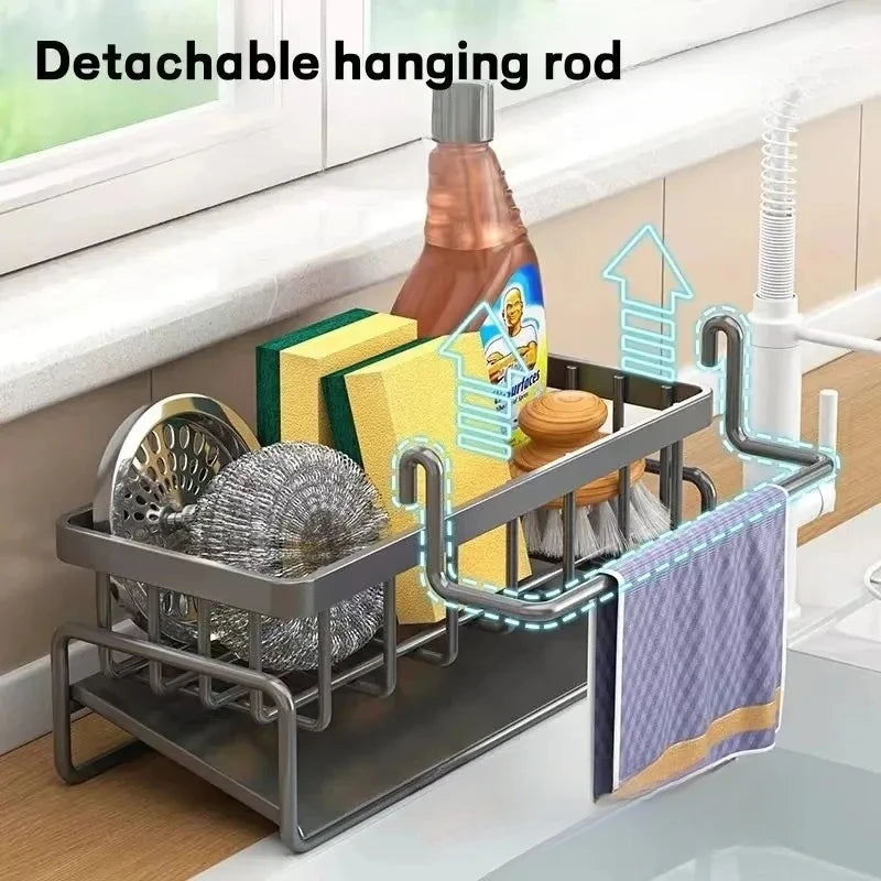 Multi-Functional Sponge Organizer Drainage & Storage Holds Dish