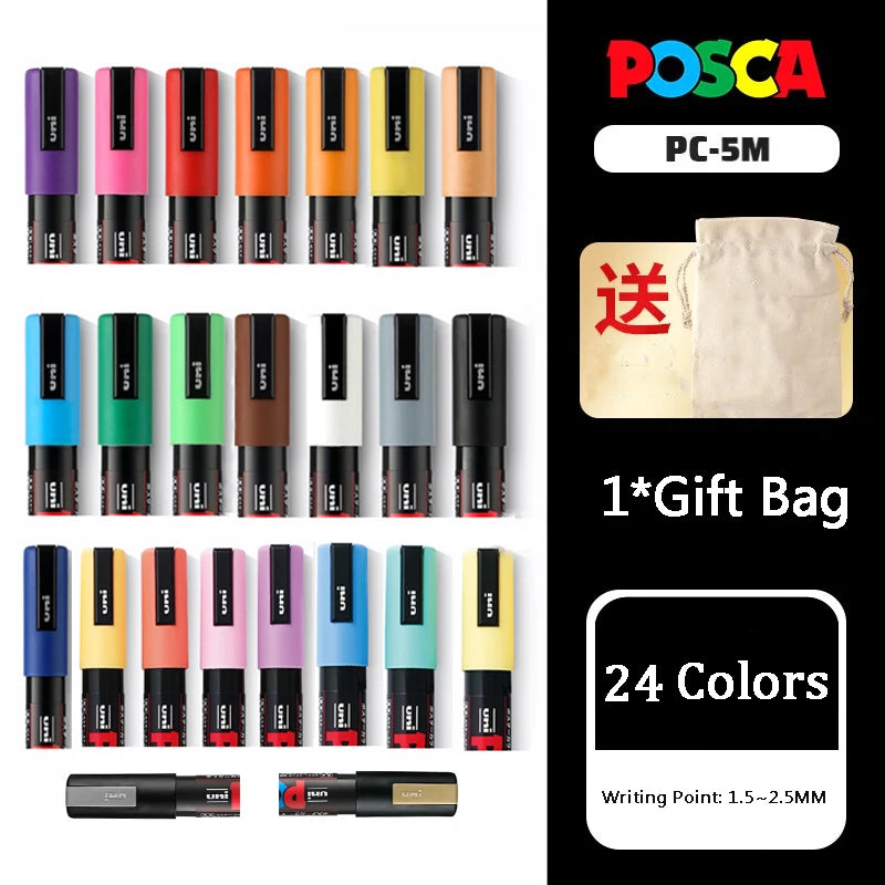 Uni Posca Full Marker Pen Storage Bag Pc-1m