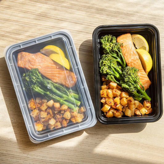 10pcs/Set Meal Prep Containers Compartment Sealed Lid Plastic