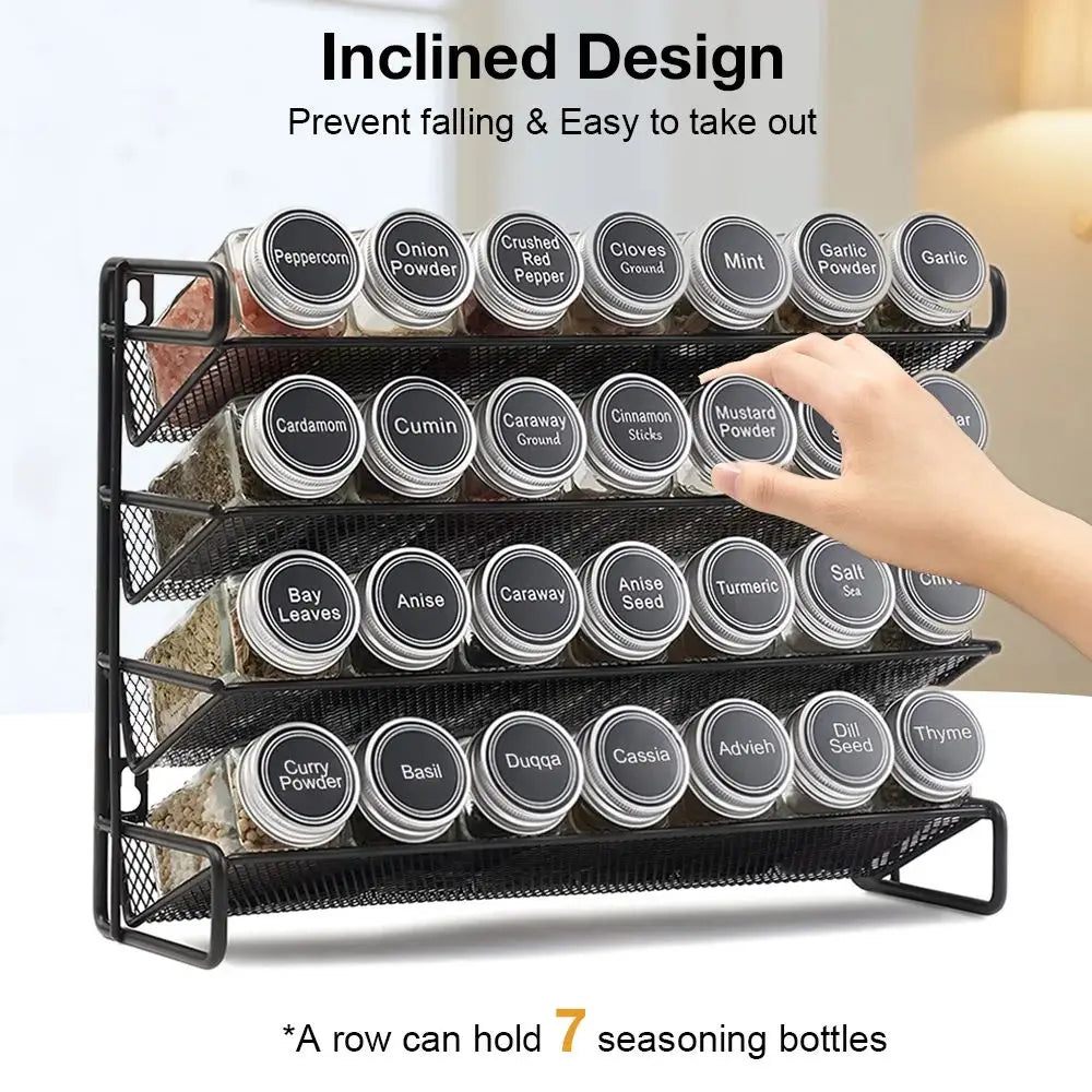 3/4tier Spice Rack Counter Standing Wall Mounted Spice