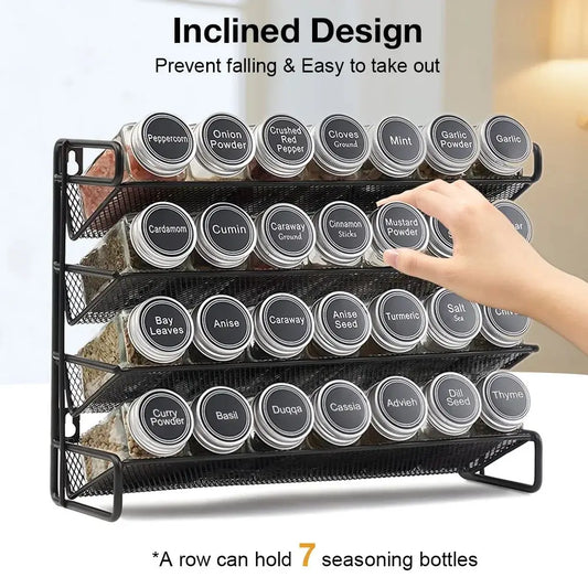 3/4tier Spice Rack Counter Standing Wall Mounted Spice