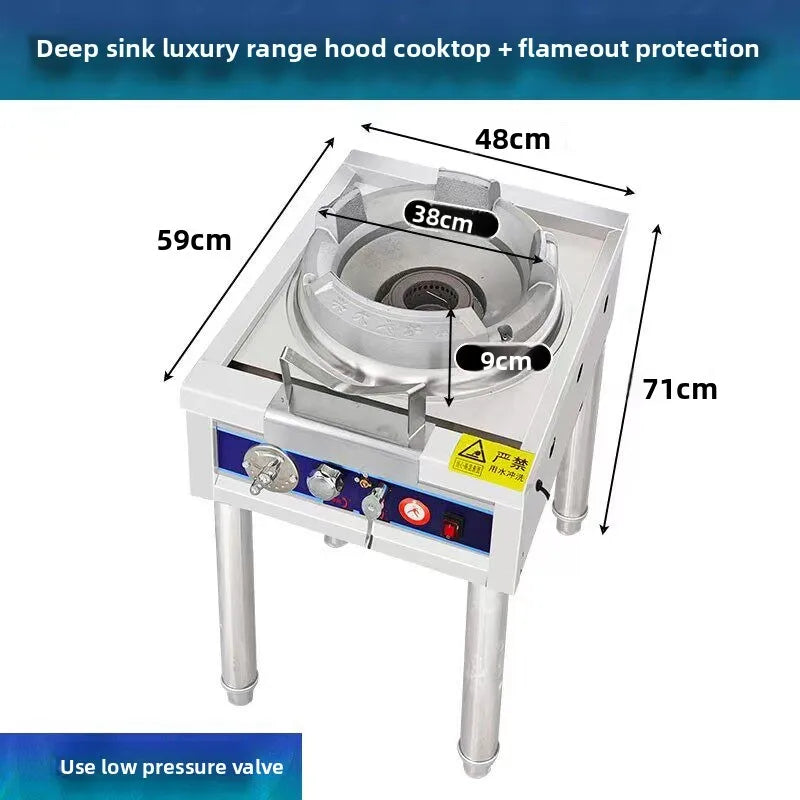 Stainless Steel Fierce Fire Stove Commercial Wok Gas