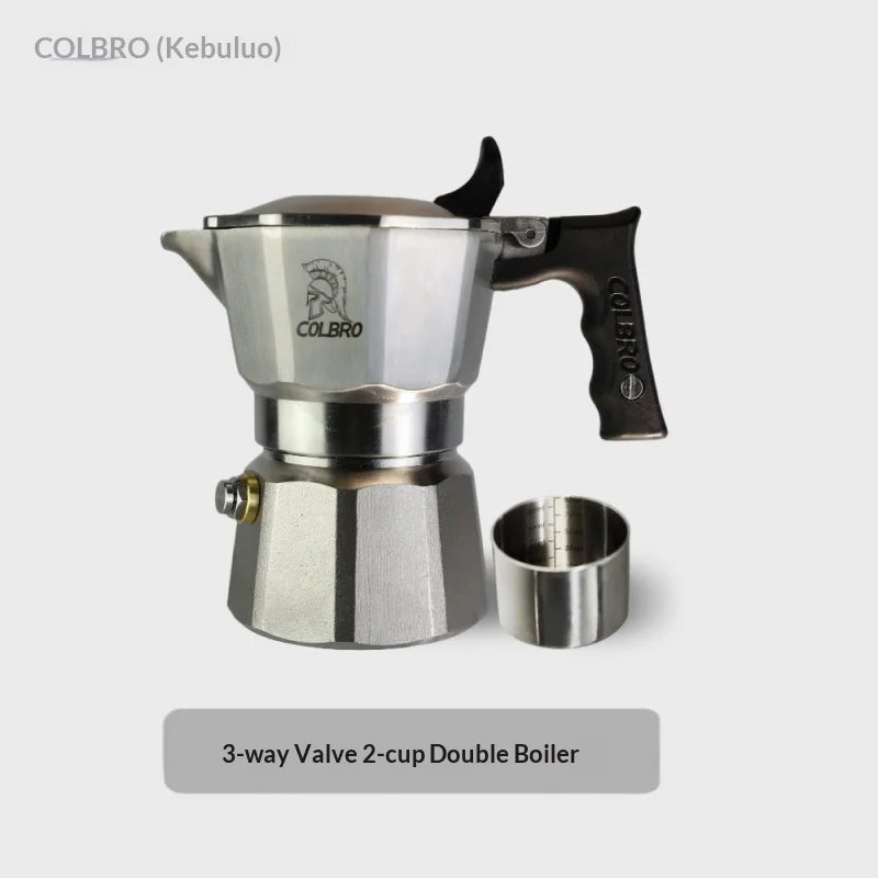 Colbro Moka Pot Stainless Steel Double Valve Triple