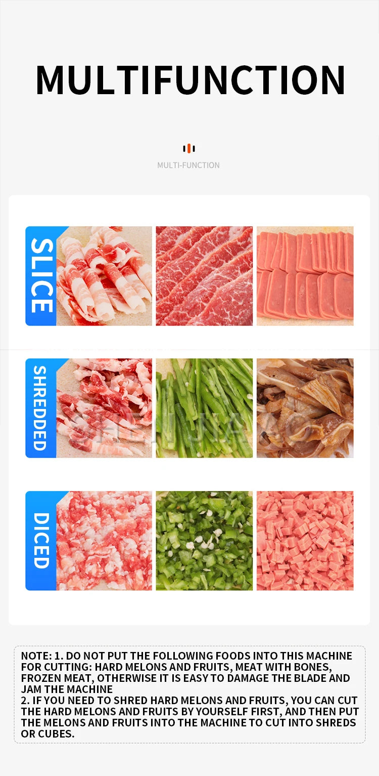5/3 5/5/7/10/15/21mm Electric Meat Slicer Commercial Grinder