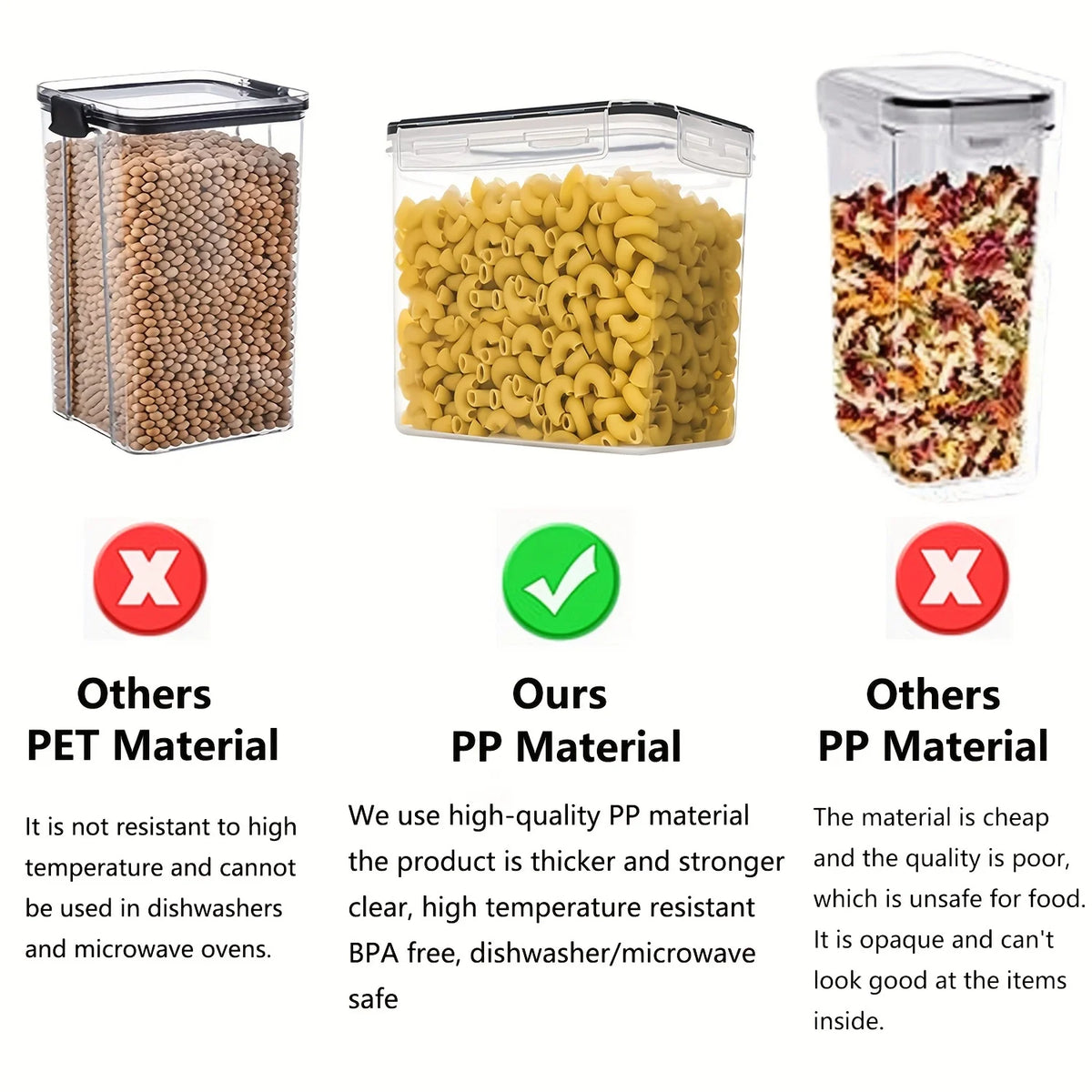 Cereal Containers Storage Of 2/3/4 5l 84oz Airtight