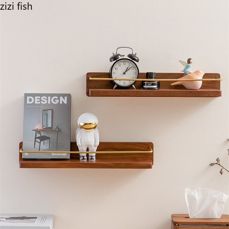 Wooden Towel Rack Roll Holder Wall Mounted Shelf