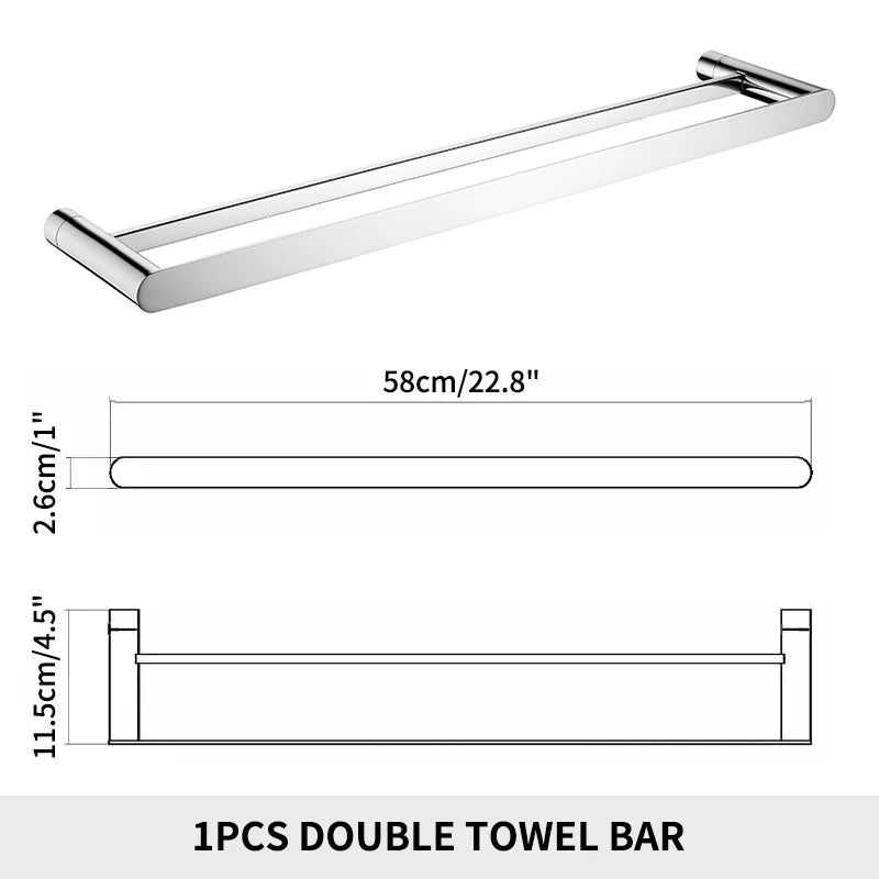 Oval Bathroom Wall Mounted Towel Rack Paper Holder