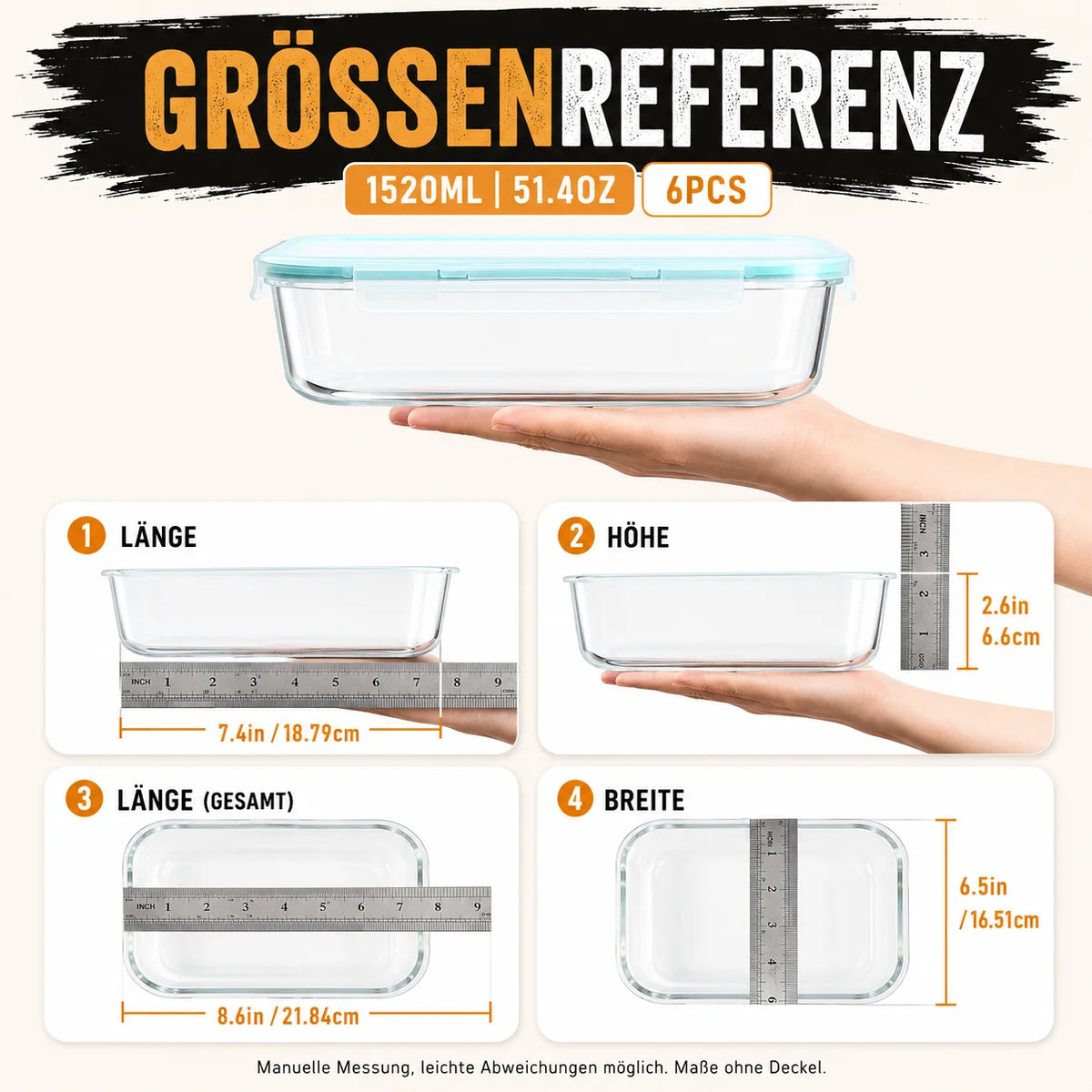 2-Pack/3-Pack /6 -Pack 620 Ml/640 Ml/800 Ml/1040 Ml/1520