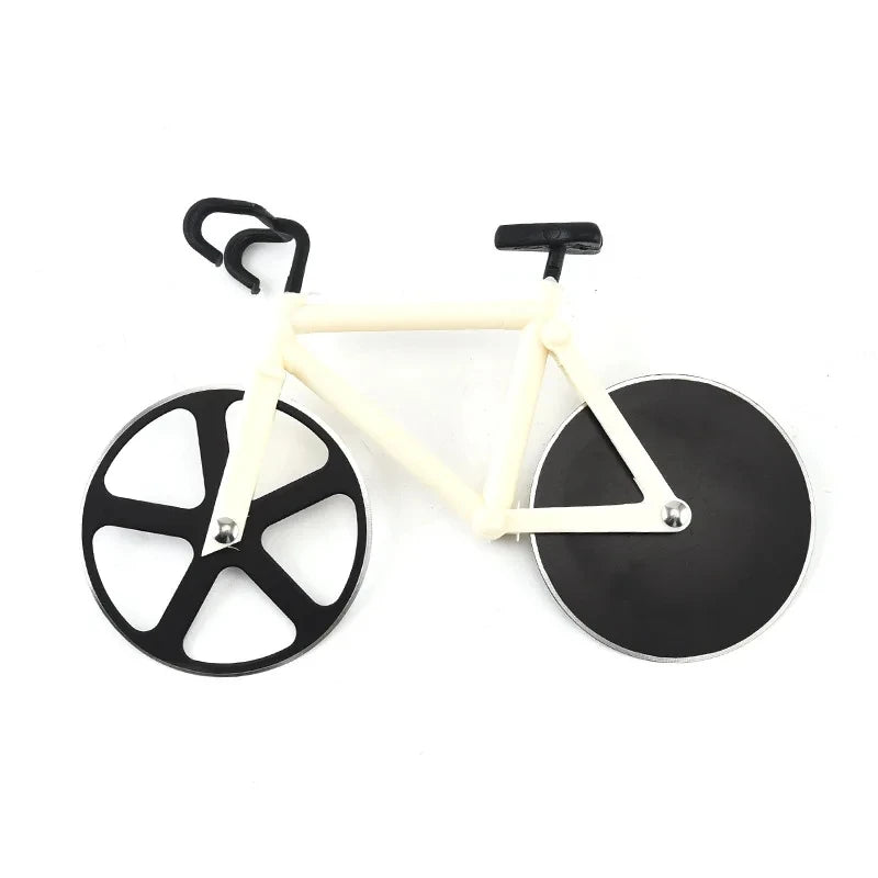 Bicycle-Shaped Pizza Cutter Stainless Steel Cutting Wheel Fun