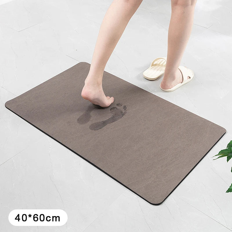 Diatomite Floor Mat Bathroom Anti-Slip Absorbent Diatom Mud