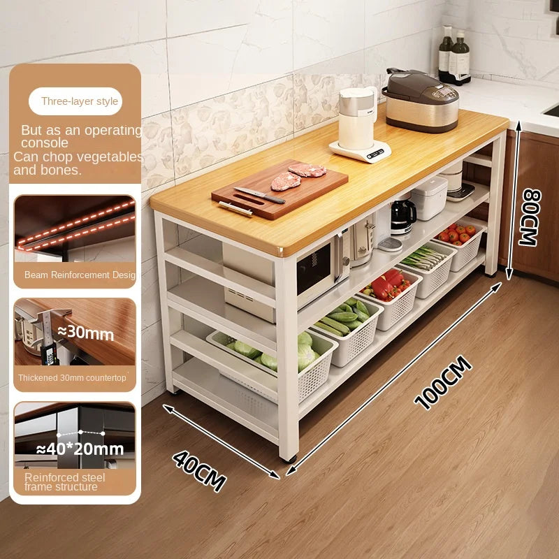 Storage Rack Floor-Standing Multi-Tiered Workbench Storage