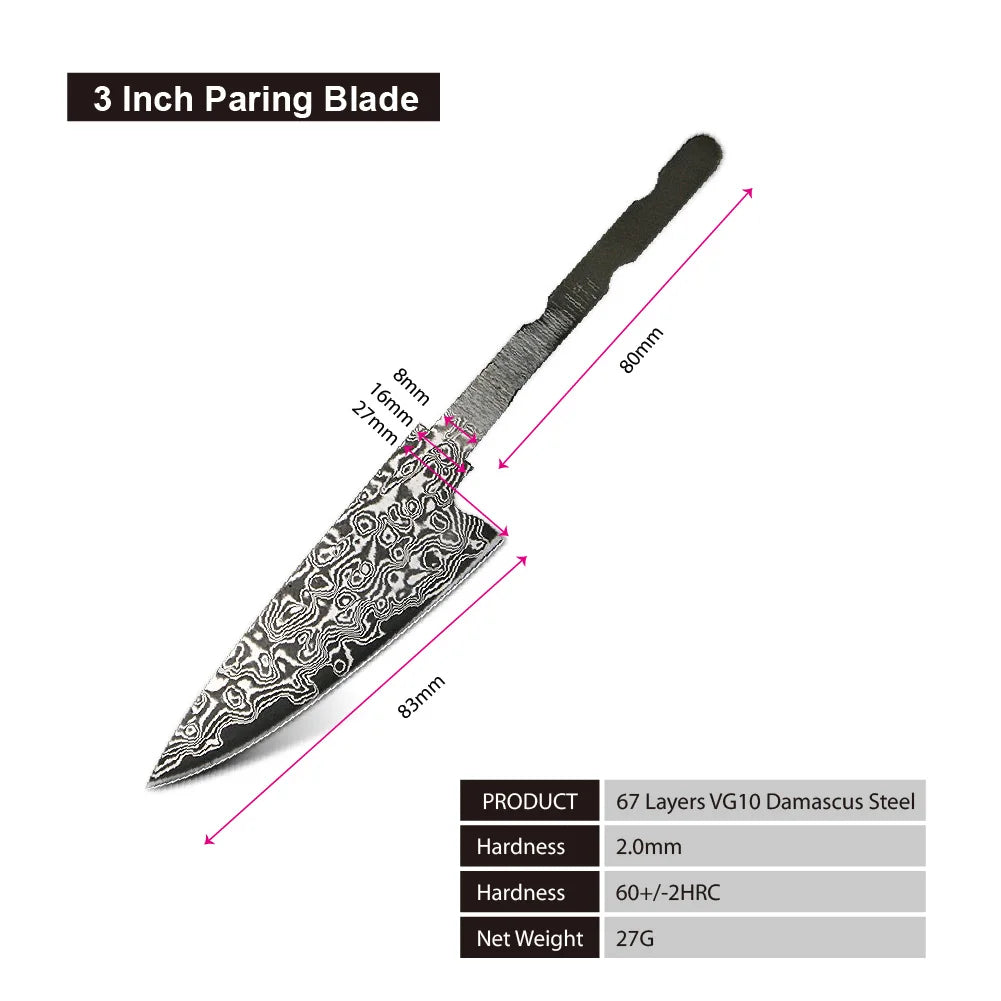 Amber Knife High Quality Blade Japanese Damascus Steel
