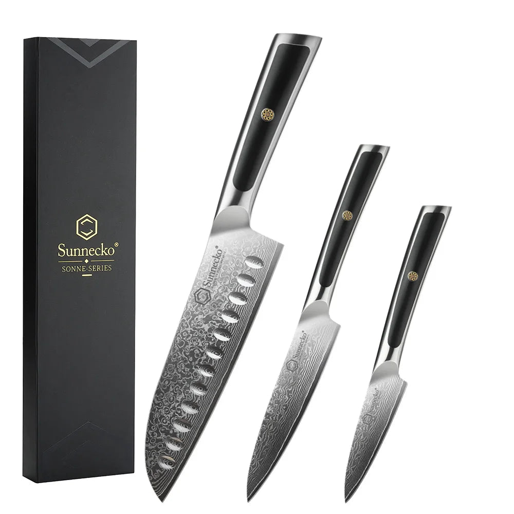 Sunnecko Damascus Steel Knives High Carbon Vg10 Core