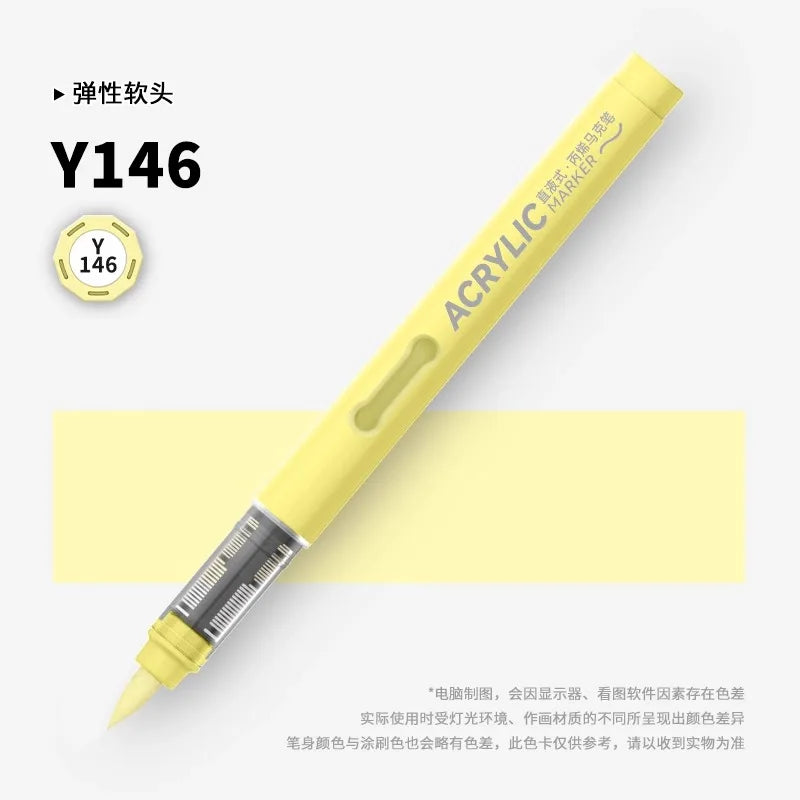 120/1 Colors Direct-Liquid Acrylic Brush Markers Pen Waterproof