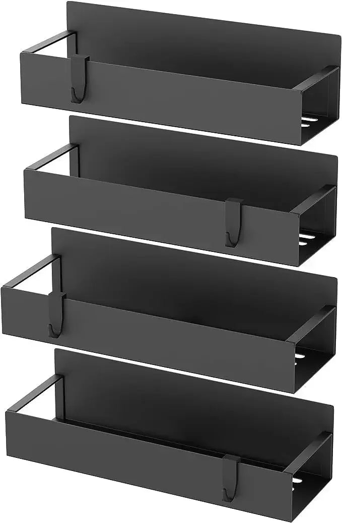 Magnetic Fridge Shelf Spice Rack Black Iron Refrigerator