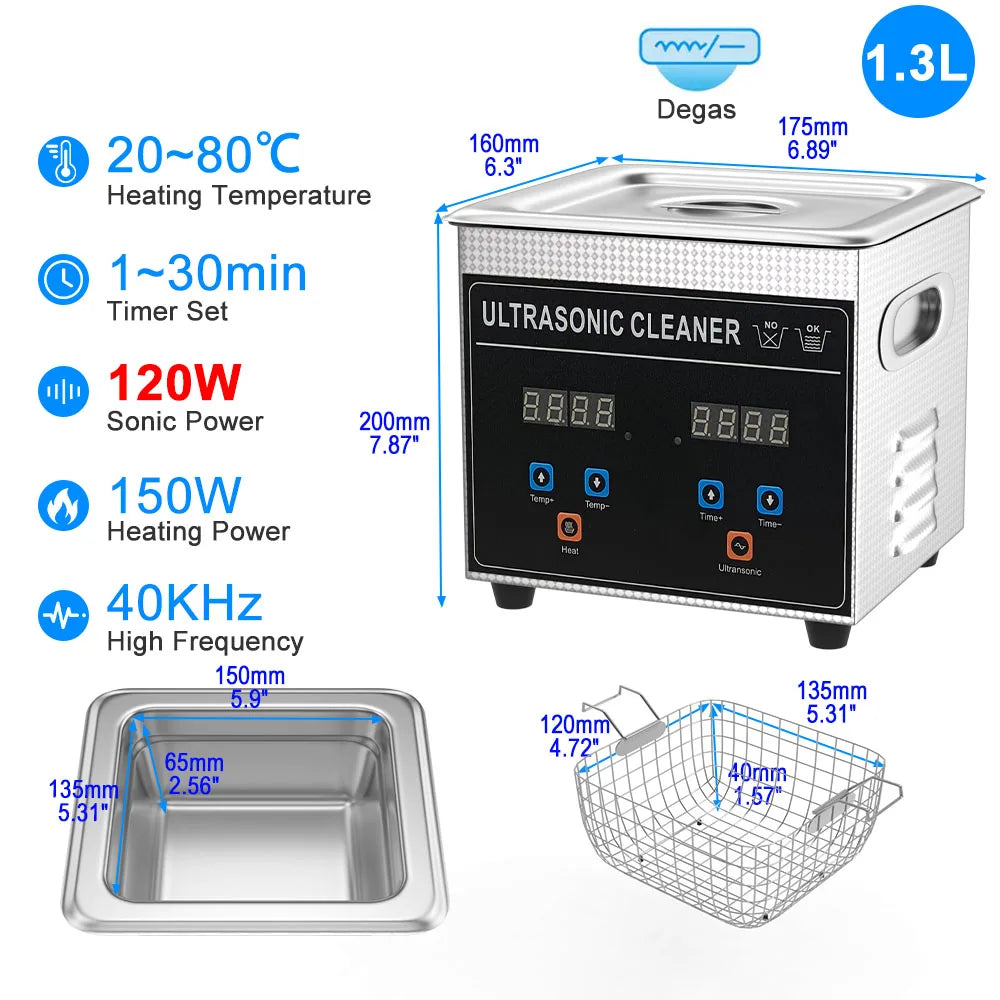 Ultrasonic Cleaner 1l 2l 3l 6l 10l 22l