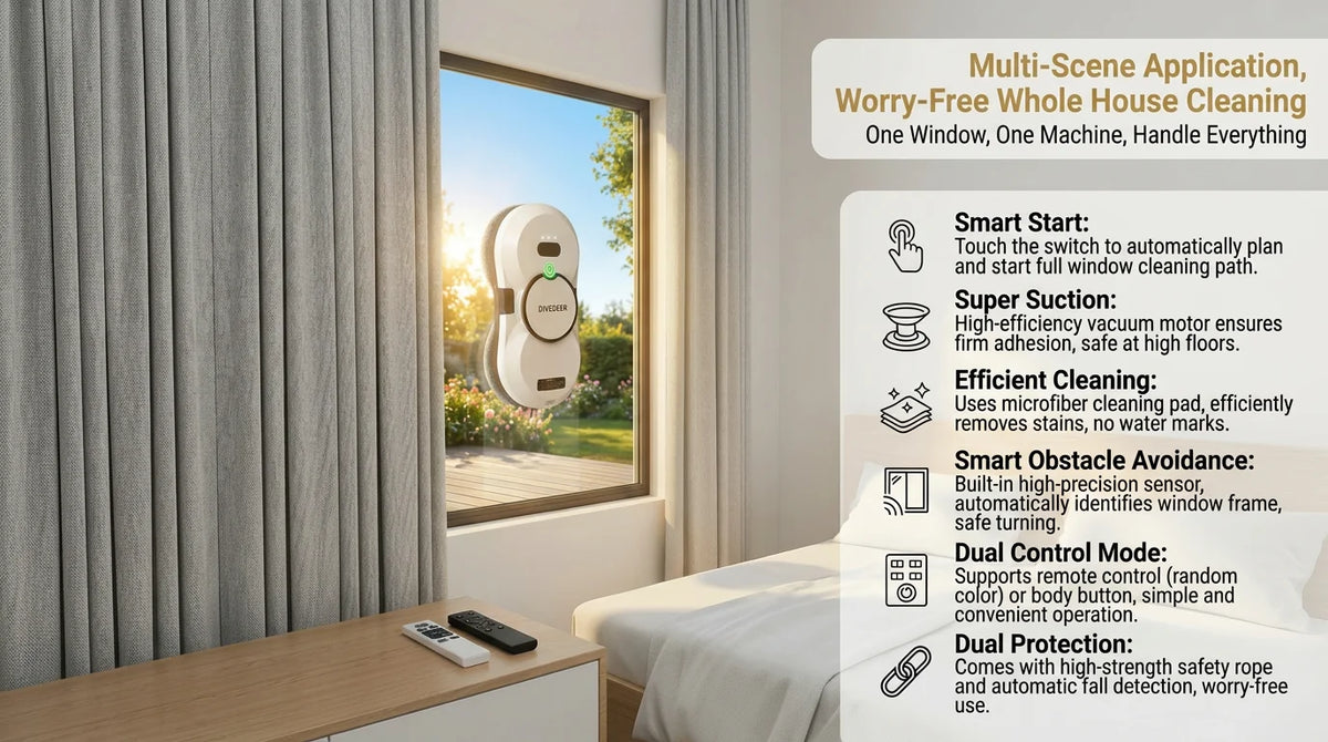 Divedeer Intelligent Cleaning Robot Automatic Water Spraying
